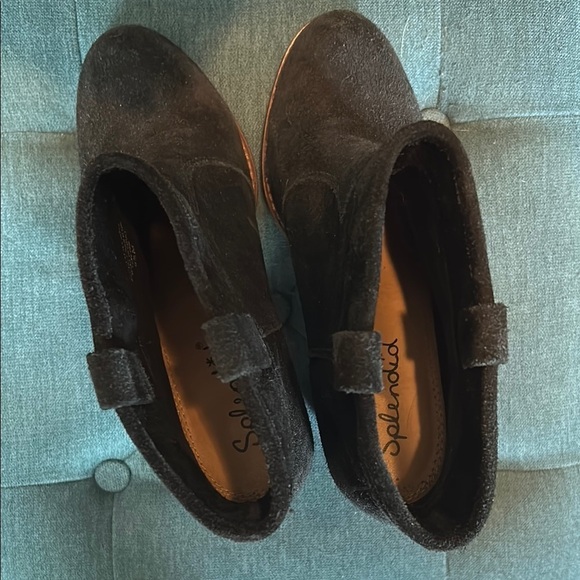 Splendid Elegant Black Suede Ankle Boots concert date night western boho - Picture 6 of 7